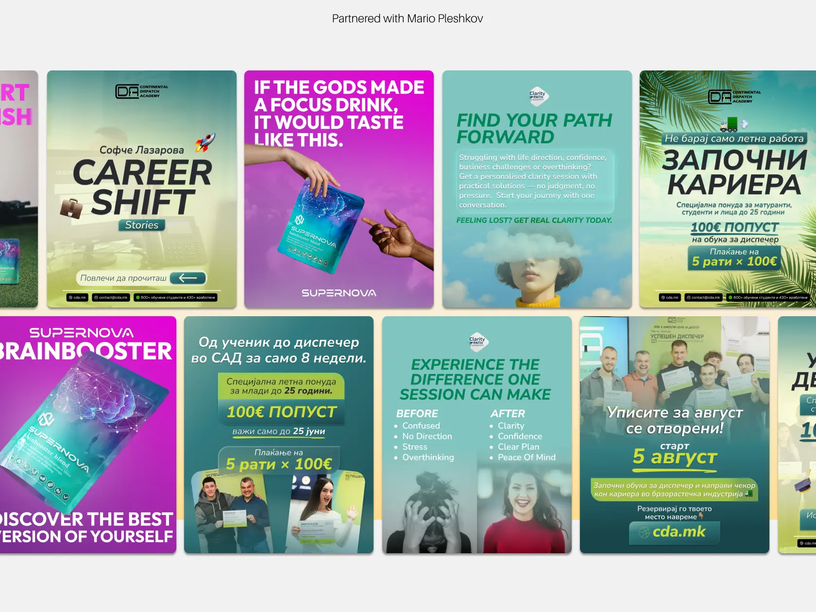 Ads and social creative examples